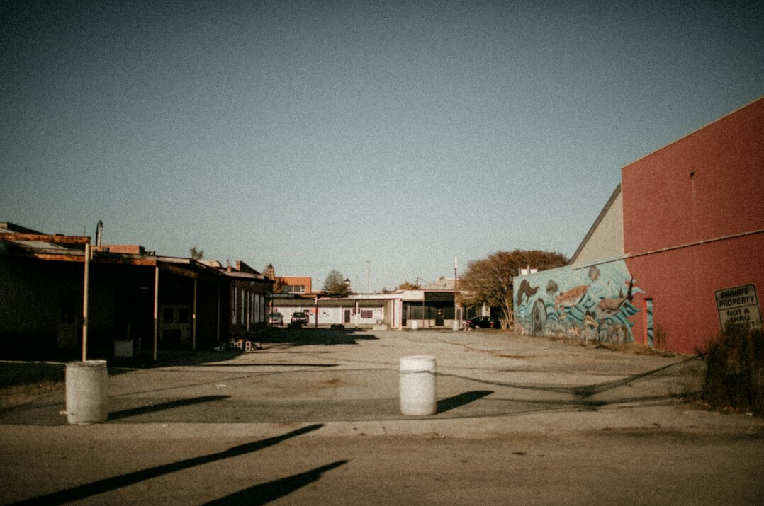 group meeting in vacant lot